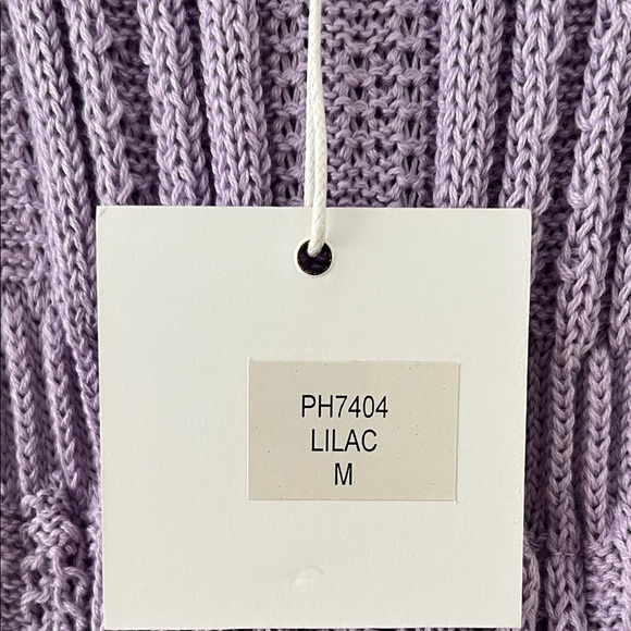 Elegant Lavender Midi Crochet Dress - Picture 6 of 7